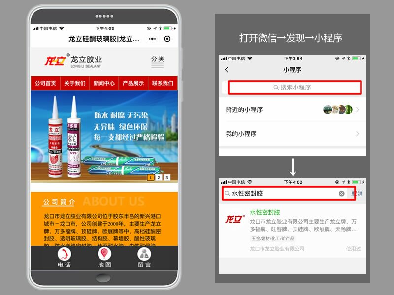 小程序制作：龙立胶业